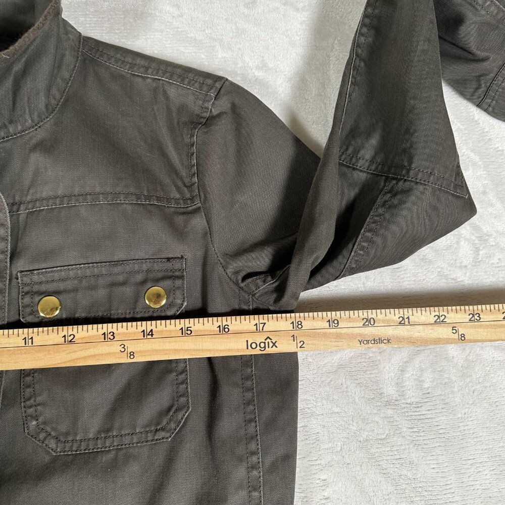 J. Crew Relaxed Boyfriend Field Jacket Women XS Full Zip Snap Adjustable Waist - Picture 3 of 11